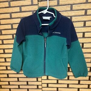 Columbia Blue‎ And Green Fleece Jacket Size 4T